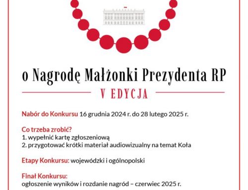 V edycja Konkursu dla Kół Gospodyń Wiejskich o Nagrodę Małżonki Prezydenta RP