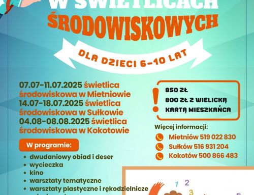 Półkolonie w Świetlicach Środowiskowych